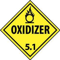 NMC - Oxidizer DOT Shipping Label - 4" High x 4" Wide - Eagle Tool & Supply