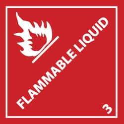 NMC - Flammable Liquid DOT Shipping Label - 4" High x 4" Wide - Eagle Tool & Supply