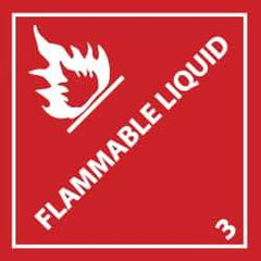 NMC - Flammable Liquid DOT Shipping Label - 4" High x 4" Wide - Eagle Tool & Supply