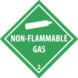 NMC - Non Flammable Gas DOT Shipping Label - 4" High x 4" Wide - Eagle Tool & Supply