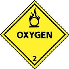 NMC - Oxygen DOT Shipping Label - 4" High x 4" Wide - Eagle Tool & Supply