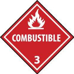 NMC - Combustible DOT Shipping Label - 4" High x 4" Wide - Eagle Tool & Supply