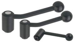 KIPP - 5/8-11, 1.3" Hub Diam, Steel Heavy Duty Adjustable Tension Lever with Internal Thread - 5.06" OAL, 3.19" High, 0.91" Hole Depth - Eagle Tool & Supply