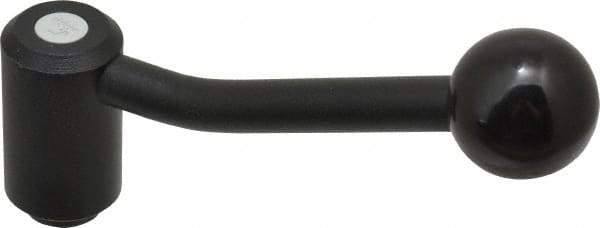 KIPP - M12 x 1.75, 1.1" Hub Diam, Steel Heavy Duty Adjustable Tension Lever with Internal Thread - 4.17" OAL, 2.7" High, 0.67" Hole Depth - Eagle Tool & Supply