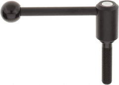 KIPP - M16 x 2.0, 1.3" Hub Diam, Steel Threaded Stud Adjustable Tension Lever with 0° Handle - 2-3/4" Stud Length, 5.3" OAL, 1.85" High - Eagle Tool & Supply