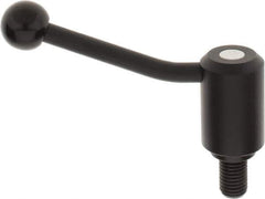 KIPP - 3/4-10, 1.61" Hub Diam, Steel Threaded Stud Adjustable Tension Lever with 20° Handle - 1.18" Stud Length, 5.06" OAL, 3.52" High - Eagle Tool & Supply