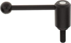 KIPP - M16 x 2.0, 1.61" Hub Diam, Steel Threaded Stud Adjustable Tension Lever with 0° Handle - 1.57" Stud Length, 5.3" OAL, 2.22" High - Eagle Tool & Supply