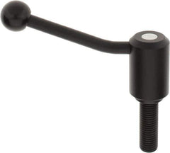 KIPP - M20 x 2.5, 1.61" Hub Diam, Steel Threaded Stud Adjustable Tension Lever with 20° Handle - 2.36" Stud Length, 5.06" OAL, 3.52" High - Eagle Tool & Supply