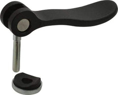 KIPP - #10-32, 0.59" Hub Diam, Black Powder Coat Cast Aluminum Adjustable Clamping Handle - 0.78" Stud Length - Eagle Tool & Supply