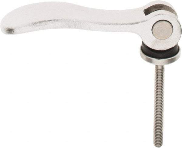 KIPP - #10-32, 0.59" Hub Diam, Stainless Steel Adjustable Clamping Handle - 1.57" Stud Length - Eagle Tool & Supply