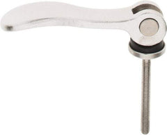 KIPP - #10-32, 0.59" Hub Diam, Stainless Steel Adjustable Clamping Handle - 1.57" Stud Length - Eagle Tool & Supply