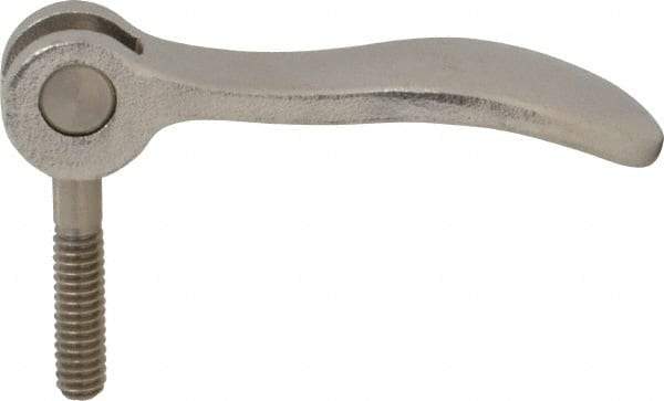 KIPP - 1/4-20, 0.59" Hub Diam, Stainless Steel Adjustable Clamping Handle - 0.78" Stud Length - Eagle Tool & Supply