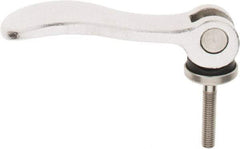 KIPP - M5 x 0.8, 0.59" Hub Diam, Stainless Steel Adjustable Clamping Handle - 0.78" Stud Length - Eagle Tool & Supply