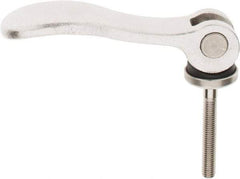 KIPP - M5 x 0.8, 0.59" Hub Diam, Stainless Steel Adjustable Clamping Handle - 1.18" Stud Length - Eagle Tool & Supply