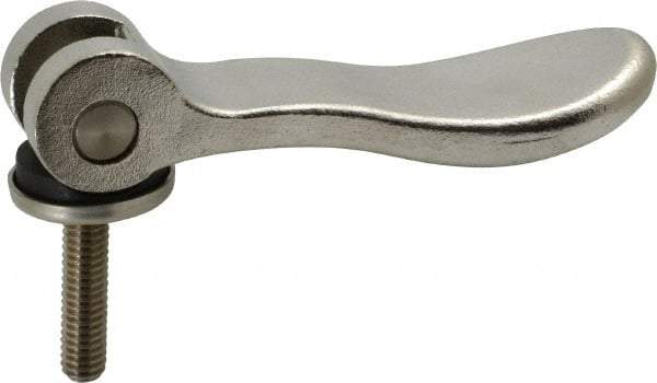 KIPP - 5/16-18, 1.06" Hub Diam, Stainless Steel Adjustable Clamping Handle - 1.18" Stud Length - Eagle Tool & Supply