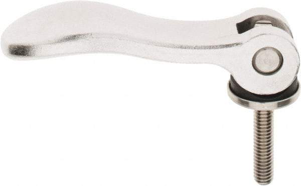 KIPP - 5/16-18, 1.06" Hub Diam, Stainless Steel Adjustable Clamping Handle - 1.57" Stud Length - Eagle Tool & Supply