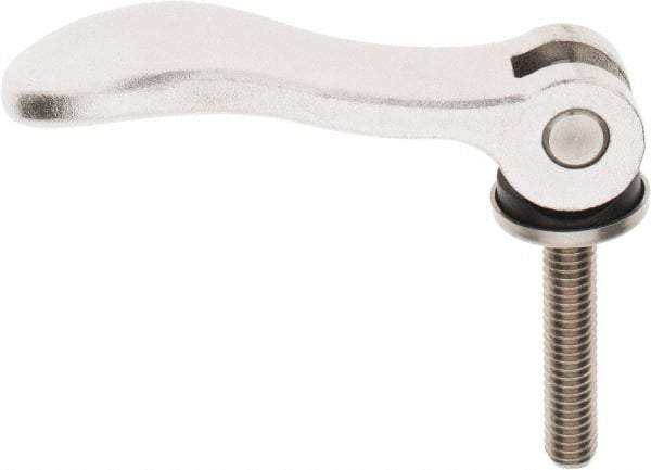 KIPP - 3/8-16, 1.06" Hub Diam, Stainless Steel Adjustable Clamping Handle - 1.96" Stud Length - Eagle Tool & Supply