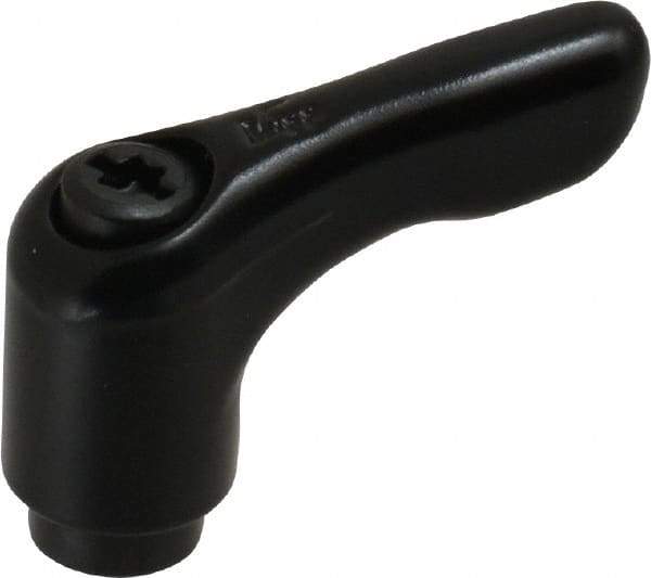 KIPP - #10-32, 0.51" Hub Diam, Zinc Die Cast (Steel Components) Tapped Insert Adjustable Clamping Handle - 1.85" OAL, 1.22" High, 0.35" Hole Depth - Eagle Tool & Supply