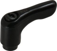 KIPP - #10-32, 0.51" Hub Diam, Zinc Die Cast (Steel Components) Tapped Insert Adjustable Clamping Handle - 1.85" OAL, 1.22" High, 0.35" Hole Depth - Eagle Tool & Supply