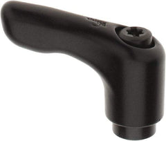 KIPP - M3 x 0.5, 13mm Hub Diam, Zinc Die Cast (Steel Components) Tapped Insert Adjustable Clamping Handle - 47mm OAL, 31mm High, 9mm Hole Depth - Eagle Tool & Supply