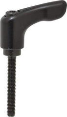 KIPP - M5 x 0.8, 13mm Hub Diam, Zinc Die Cast (Steel Components) Threaded Stud Adjustable Clamping Handle - 35mm Stud Length, 47mm OAL, 31mm High - Eagle Tool & Supply