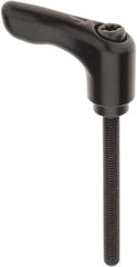 KIPP - M5 x 0.8, 13mm Hub Diam, Zinc Die Cast (Steel Components) Threaded Stud Adjustable Clamping Handle - 50mm Stud Length, 47mm OAL, 31mm High - Eagle Tool & Supply
