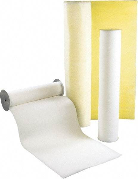 Made in USA - 65' Long x 26-1/4" Wide x 3/4" Thick Synthetic Automatic Air Filter Media Roll - MERV 4, 72% Arrestance Efficiency, 500 FPM Max Air Flow, 0.07" wpg Init Resist, 1" wpg Final Resist, Use with Any Unit - Eagle Tool & Supply