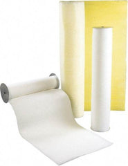 Made in USA - 65' Long x 33" Wide x 3/4" Thick Synthetic Automatic Air Filter Media Roll - MERV 4, 72% Arrestance Efficiency, 500 FPM Max Air Flow, 0.07" wpg Init Resist, 1" wpg Final Resist, Use with Any Unit - Eagle Tool & Supply