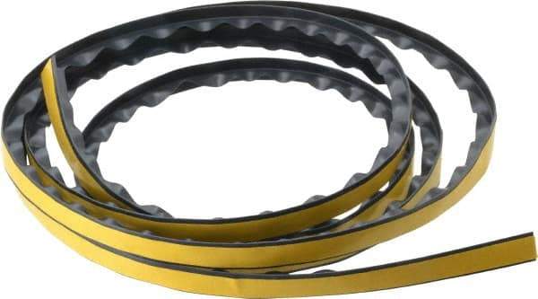 Pemko - 7' Long x 7/16" Wide, Adhesive Astragal/Meeting Stile Seals Weatherstripping - 1-3/4" Door Thickness, Silicone, Dark Brown Finish - Eagle Tool & Supply