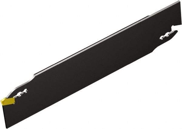Sandvik Coromant - 1.256" Blade Height, 0.0886" Blade Width, 5-29/32" OAL, Neutral Cut, Double End Indexable Cut-Off Blade - 2.165" Max Depth of Cut, Corocut 1-2 Series - Eagle Tool & Supply
