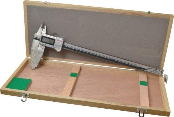 Mitutoyo - 0 to 300mm Range, 0.01mm Resolution, IP67 Electronic Caliper - Stainless Steel with 90mm Stainless Steel Jaws, 0.03mm Accuracy, SPC Output - Eagle Tool & Supply