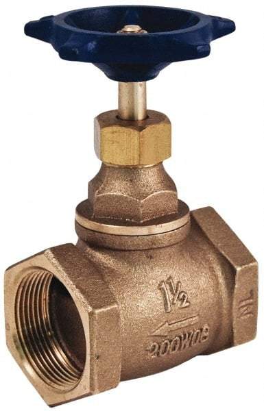 Legend Valve - 1" Pipe, FNPT Ends, Brass Rising Stem Globe Valve - Bronze Disc, Bolted Bonnet, 200 psi WOG, 125 psi WSP, Class 125 - Eagle Tool & Supply