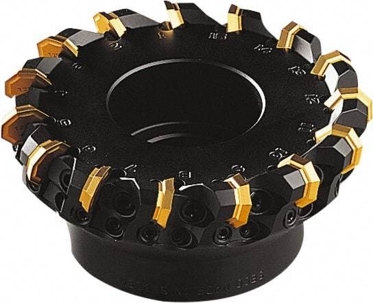 Seco - 92mm Cut Diam, 27mm Arbor Hole, 5mm Max Depth of Cut, 43° Indexable Chamfer & Angle Face Mill - 9 Inserts, OF.. 0704 Insert, Right Hand Cut, 9 Flutes, Series OctoMill - Eagle Tool & Supply
