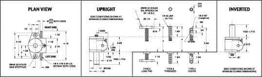 Joyce/Dayton - 1/4 Ton Capacity, 3" Lift Height, Upright Mechanical Screw Actuator - Top Plate - Eagle Tool & Supply