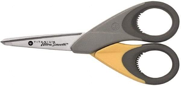 Clauss - 2" LOC, 5" OAL Titanium Standard Scissors - Ambidextrous, Straight Handle, For General Purpose Use - Eagle Tool & Supply