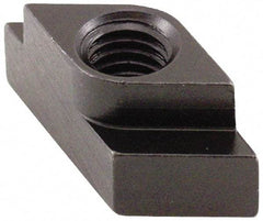 Jergens - 1/2-13 Tapped Through Quarter Turn T Slot Nut - 5/8" Slot Width, 5/8 x 11/32" Base Width x Height, 1 x 5/8" OAL x Height - Eagle Tool & Supply