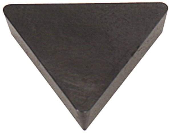 Tungaloy - TPG323 Grade LX11 Ceramic Turning Insert - TiN Finish, 60° Triangle, 3/8" Inscr Circle, 1/8" Thick, 3/64" Corner Radius - Eagle Tool & Supply