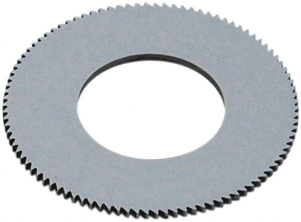 Made in USA - 1-1/2" Diam x 0.02" Blade Thickness, 1/2" Arbor Hole Diam, 130 Teeth, Solid Carbide, Jeweler's Saw - Uncoated - Eagle Tool & Supply