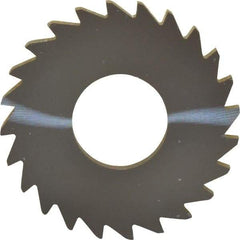 Made in USA - 1-1/4" Diam x 1/8" Blade Thickness x 1/2" Arbor Hole Diam, 24 Tooth Slitting and Slotting Saw - Arbor Connection, Right Hand, Uncoated, Solid Carbide, Concave Ground - Eagle Tool & Supply