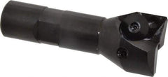Value Collection - 1-1/4" Cut Diam, 21/32" Max Depth of Cut, 3/4" Shank Diam, 3-1/4" OAL, Indexable Square Shoulder End Mill - TPC 32..., TPG 32., TPU 32. Inserts, Weldon Shank - Eagle Tool & Supply