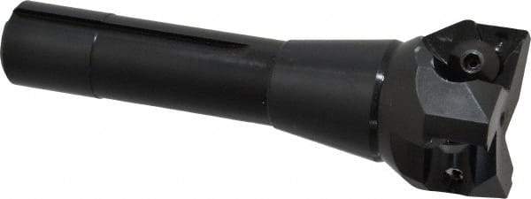 Value Collection - 2" Cut Diam, 0.656" Max Depth of Cut, 5-37/64" OAL, Indexable Square Shoulder End Mill - TPC 32..., TPG 32., TPU 32. Inserts, R8 - Eagle Tool & Supply