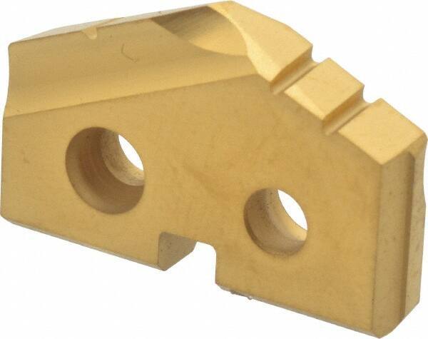 Allied Machine and Engineering - 55/64" Diam x 5/32" Thick, Seat Code 1, 132° Included Angle Spade Drill Insert - TiN Coated, High Speed Steel, Series T-A - Eagle Tool & Supply