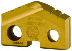Allied Machine and Engineering - 4-1/16" Diam x 7/16" Thick, Seat Code 8, 144° Included Angle Spade Drill Insert - TiN Coated, High Speed Steel, Series GEN2 T-A - Eagle Tool & Supply