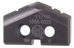 Allied Machine and Engineering - 11/16" Diam x 5/8" Thick, Seat Code 0, 132° Included Angle Spade Drill Insert - TiAlN Coated, Cobalt, Series T-A - Eagle Tool & Supply