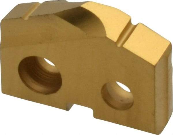 Allied Machine and Engineering - 14.5mm Diam x 1/8" Thick, Seat Code 0, 132° Included Angle Spade Drill Insert - TiN Coated, Cobalt, Series T-A - Eagle Tool & Supply