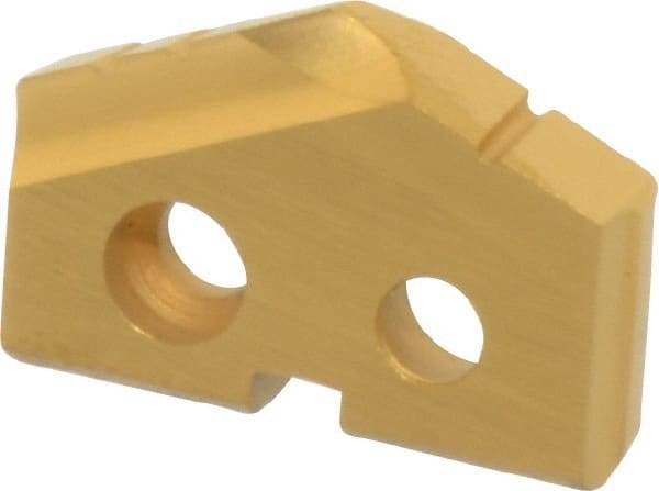 Allied Machine and Engineering - 16.5mm Diam x 1/8" Thick, Seat Code 0, 132° Included Angle Spade Drill Insert - TiN Coated, Cobalt, Series T-A - Eagle Tool & Supply