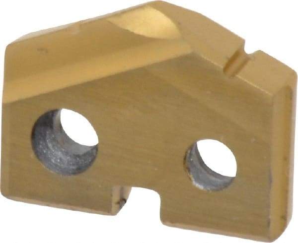 Allied Machine and Engineering - 18.5mm Diam x 5/32" Thick, Seat Code 1, 132° Included Angle Spade Drill Insert - TiN Coated, Cobalt, Series T-A - Eagle Tool & Supply