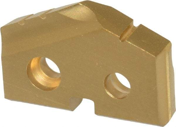 Allied Machine and Engineering - 21mm Diam x 5/32" Thick, Seat Code 1, 132° Included Angle Spade Drill Insert - TiN Coated, Cobalt, Series T-A - Eagle Tool & Supply