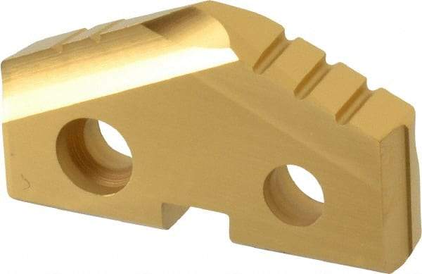 Allied Machine and Engineering - 1-7/64" Diam x 3/16" Thick, Seat Code 2, 132° Included Angle Spade Drill Insert - TiN Coated, Cobalt, Grade Super Cobalt, Series T-A - Eagle Tool & Supply