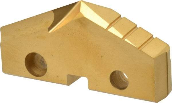 Allied Machine and Engineering - 1-29/32" Diam x 5/16" Thick, Seat Code 4, 132° Included Angle Spade Drill Insert - TiN Coated, Cobalt, Grade Super Cobalt, Series GEN2 T-A - Eagle Tool & Supply